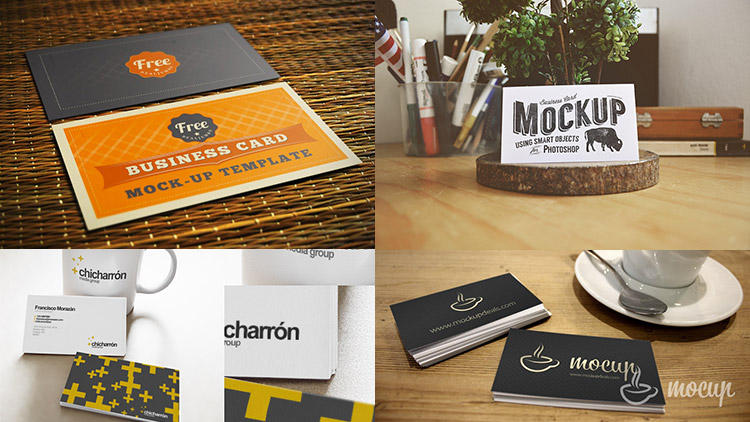 Mockups cartes visite photoshop