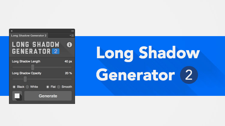 Plugin effet Long Shadow pour Photoshop