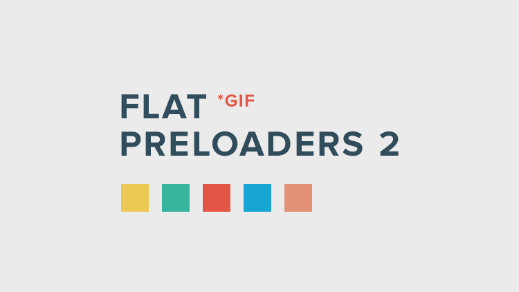 2 packs de preloaders flat design en GIF pour votre site Web