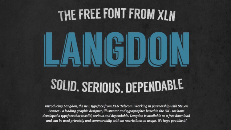 langdon free font