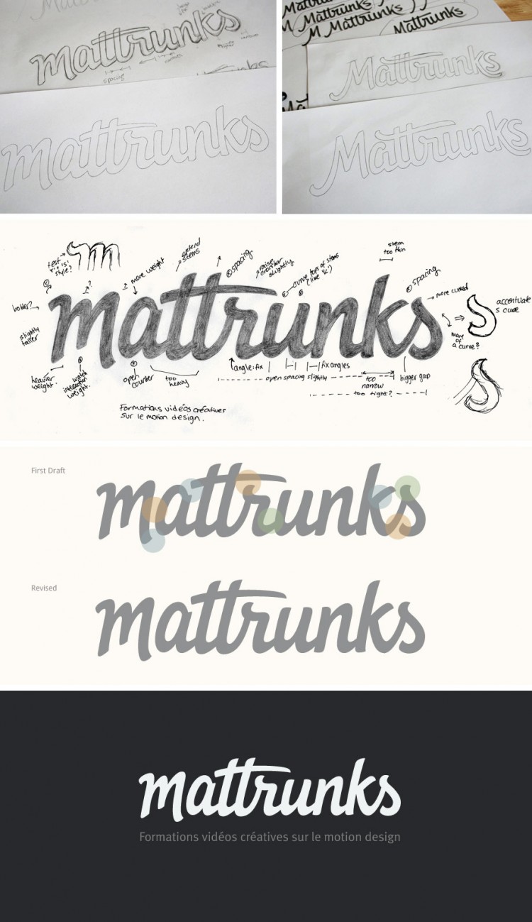 mattrunks lettering logo