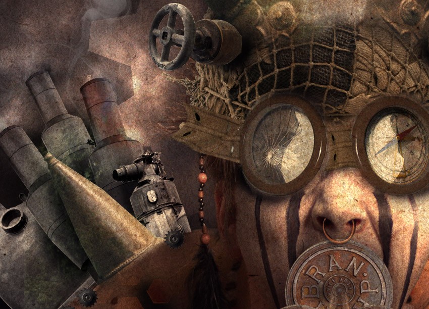 rendu steampunk photoshop zoom