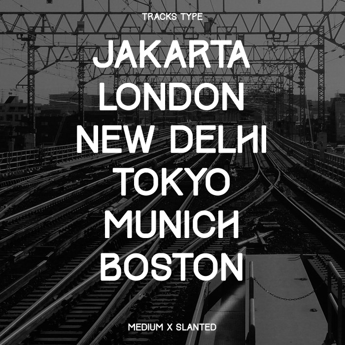 Track type font