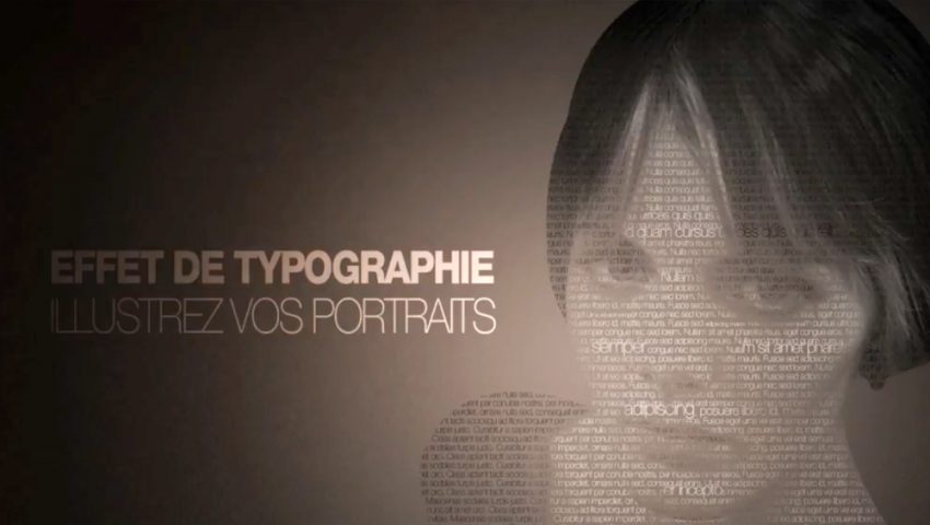 tuto effet typographique sur un portrait avec Photohop