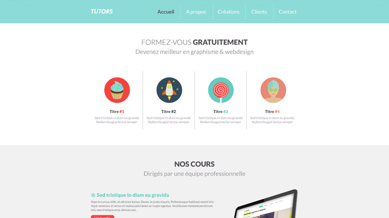 Tutoriel template PSD #2 - Débuter en HTML5 CSS3 partie 05