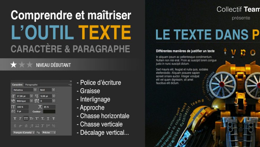 tuto outil texte comprendre l’outil texte de Photoshop