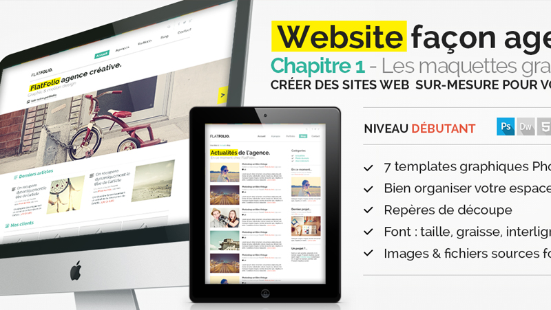 Tutoriel template portfolio façon agence avec Photoshop