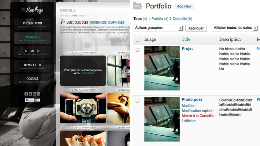 thème portfolio Wordpress