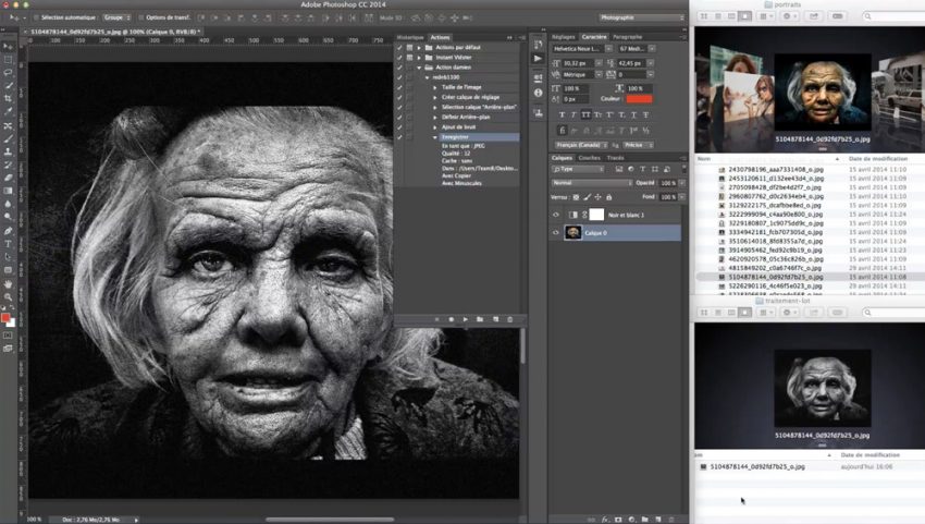 Tutoriel actions et traitement dans Photoshop