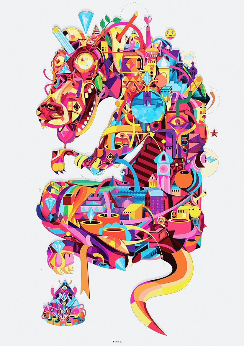 Yoaz un designer graphique au graphisme très coloré