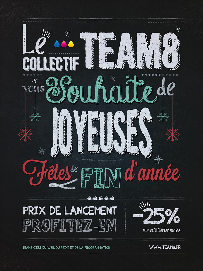rendu affiche lettering typographies