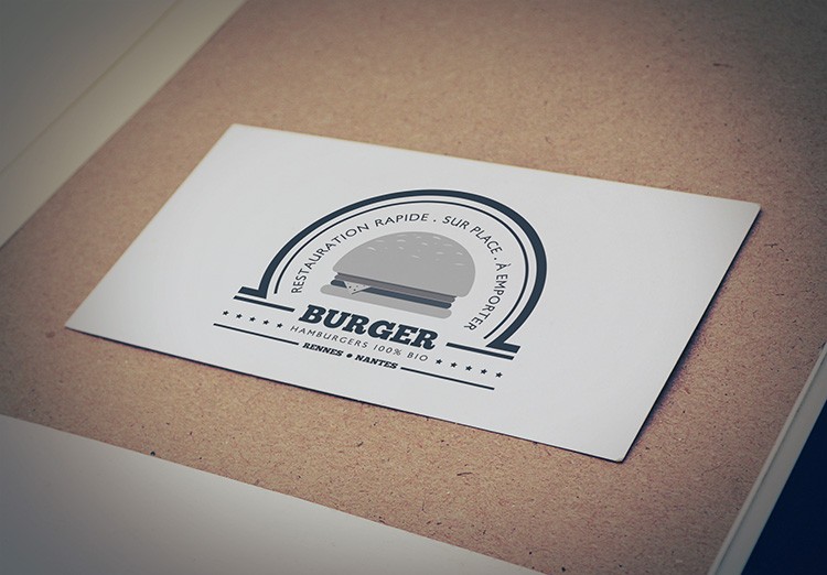 mockup logo burger noir