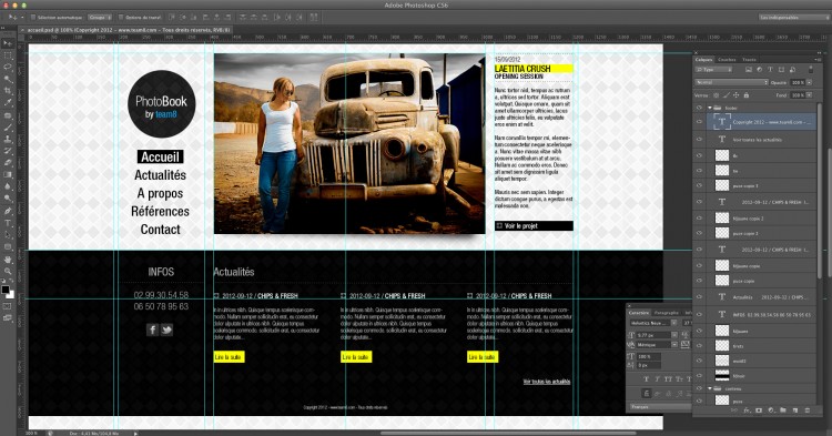 tuto web design photoshop