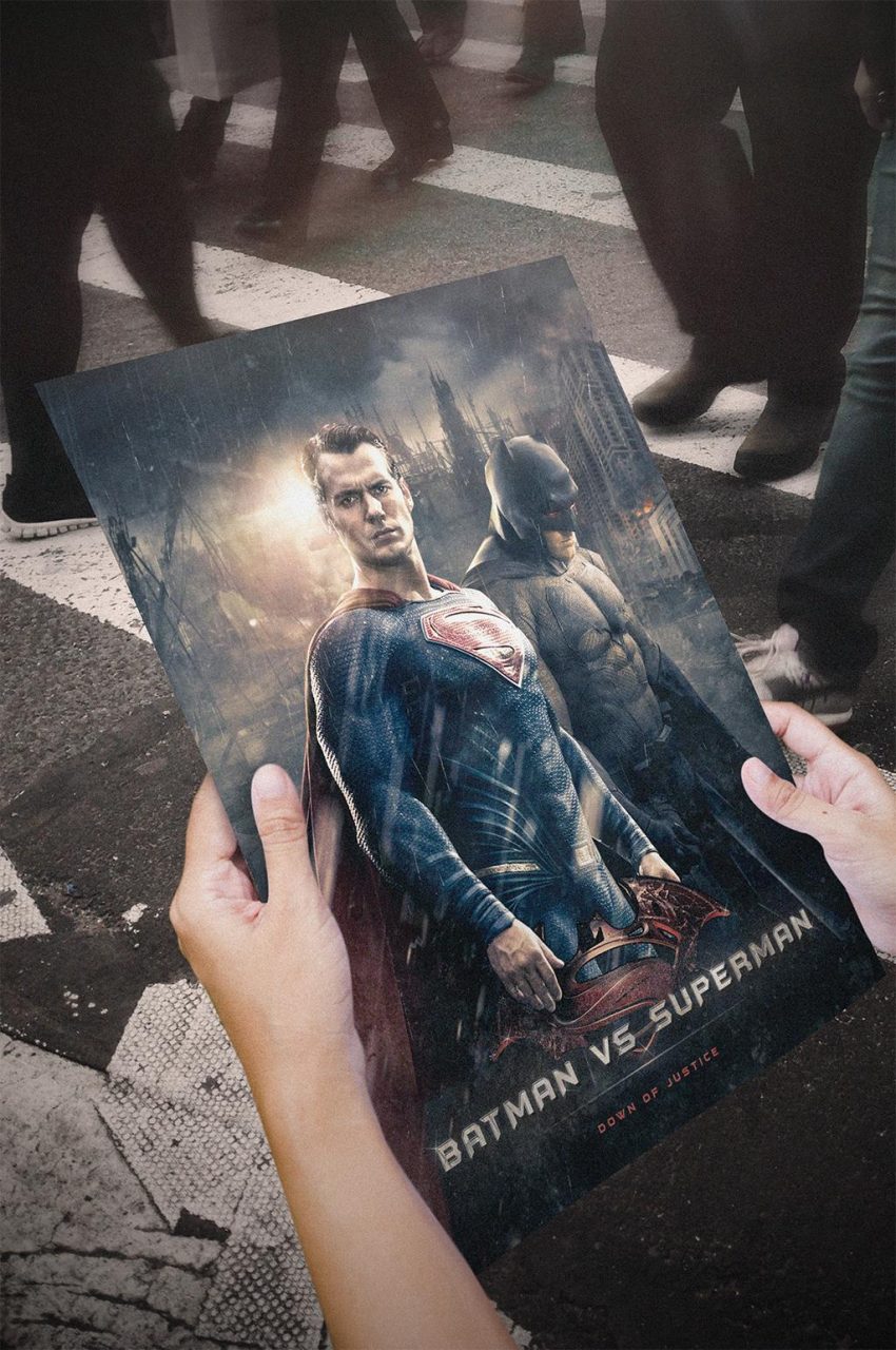 mockup batman v superman