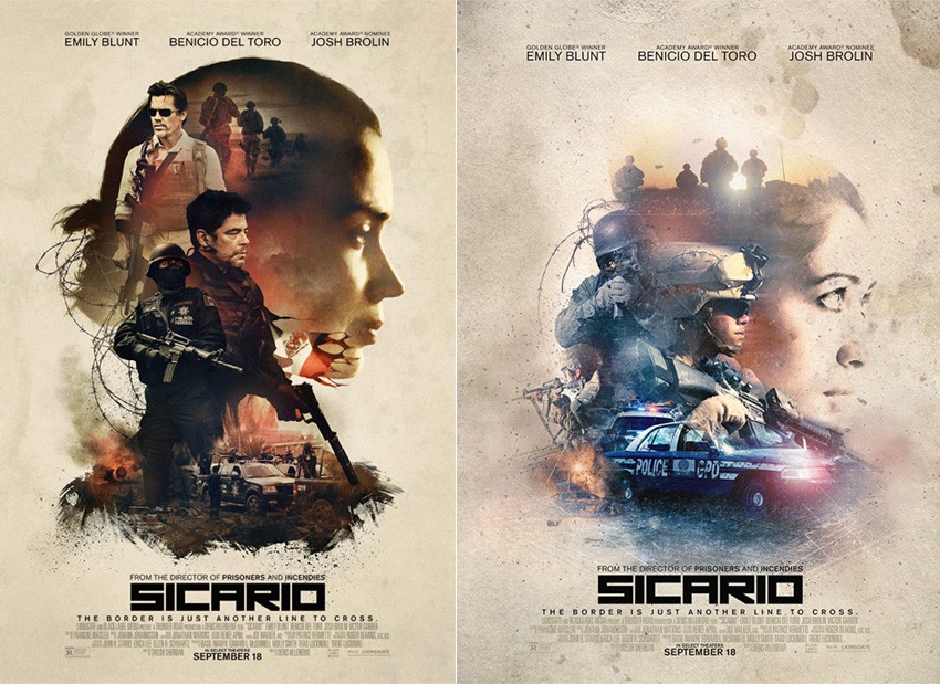 rendu tuto photoshop affiche film sicario