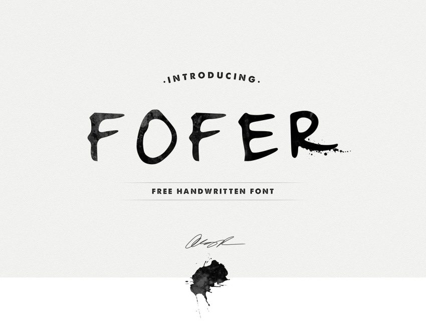 FOFER Handwritten Font