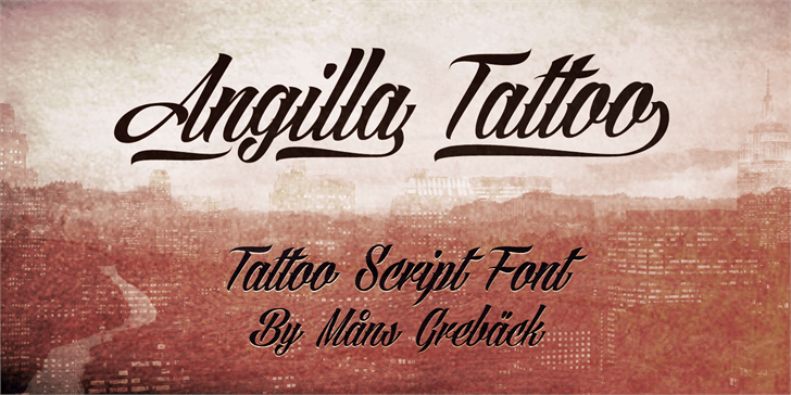 angilla tattoo free font