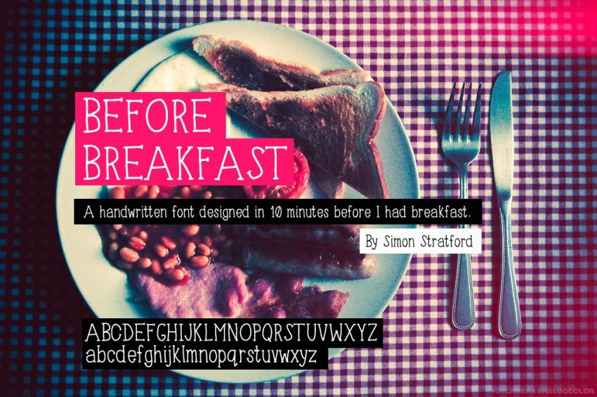 before breakfast font