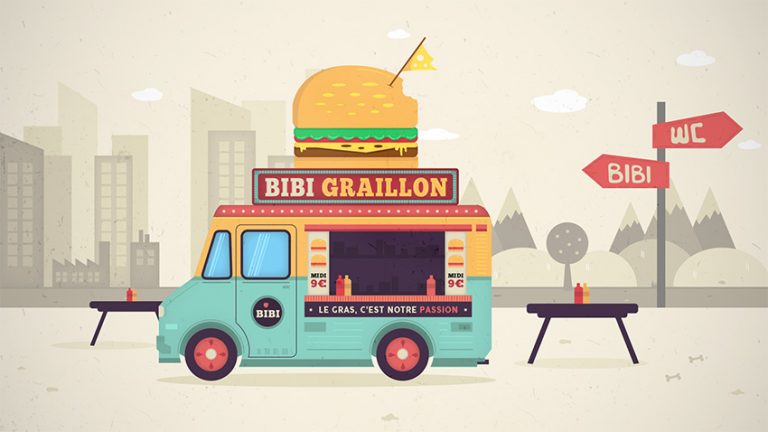 tuto food truck illustration vectorielle