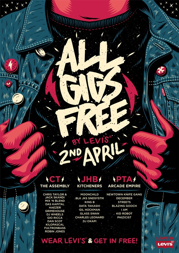 affiche levis all gigs free