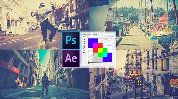 tuto slideshow courbes couleur photoshop after-effects