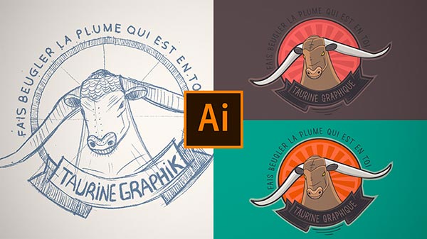 Tutoriel apprendre à dessiner un croquis pour en faire un logo dans Illustrator