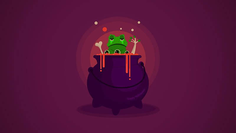 tuto halloween illustrator after effects chaudron grenouille