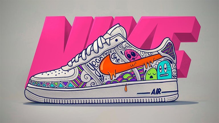 tuto doodle art sneakers nike air force 1