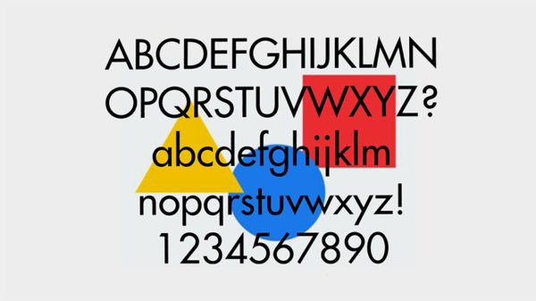 Futura, une typographie qui repose sur les formes du Bauhaus