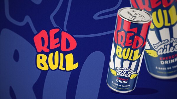redbull logo redesign - planche de présentation