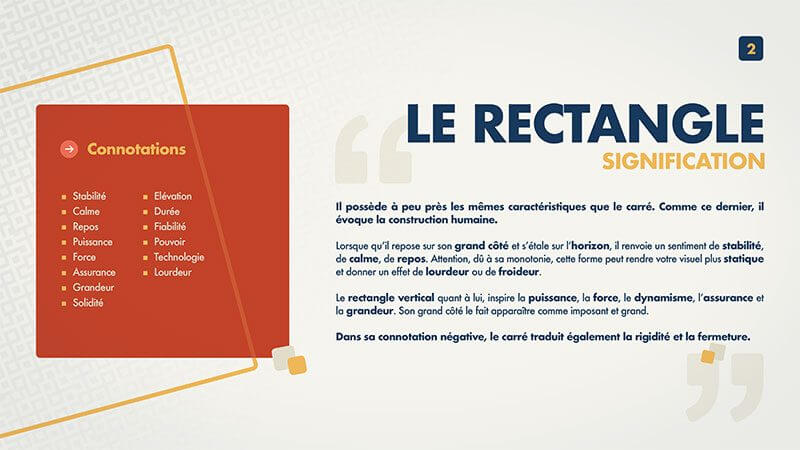 Le rectangle - Signification et connotations des formes