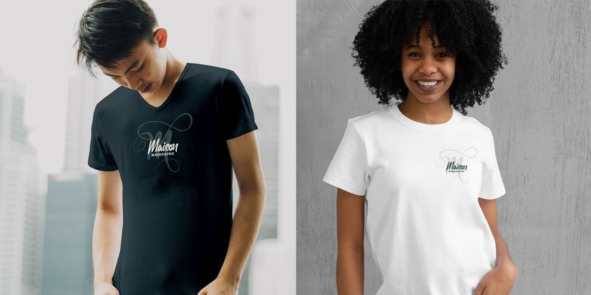 Logo sur t-shirt imprimé - Maison Mondaine