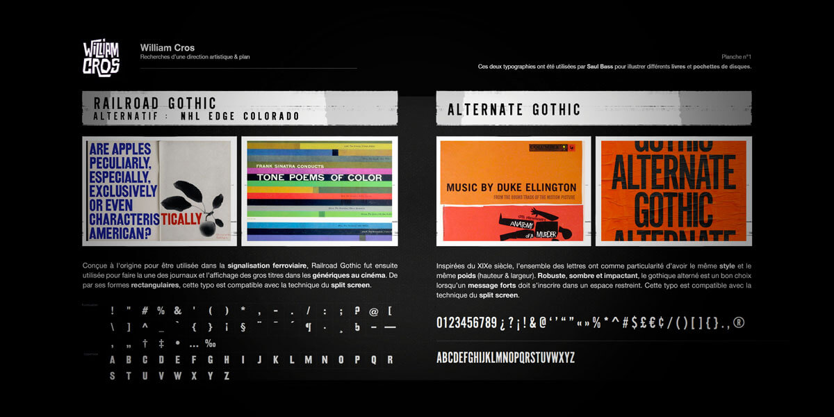 Recherche typographique pour motion design